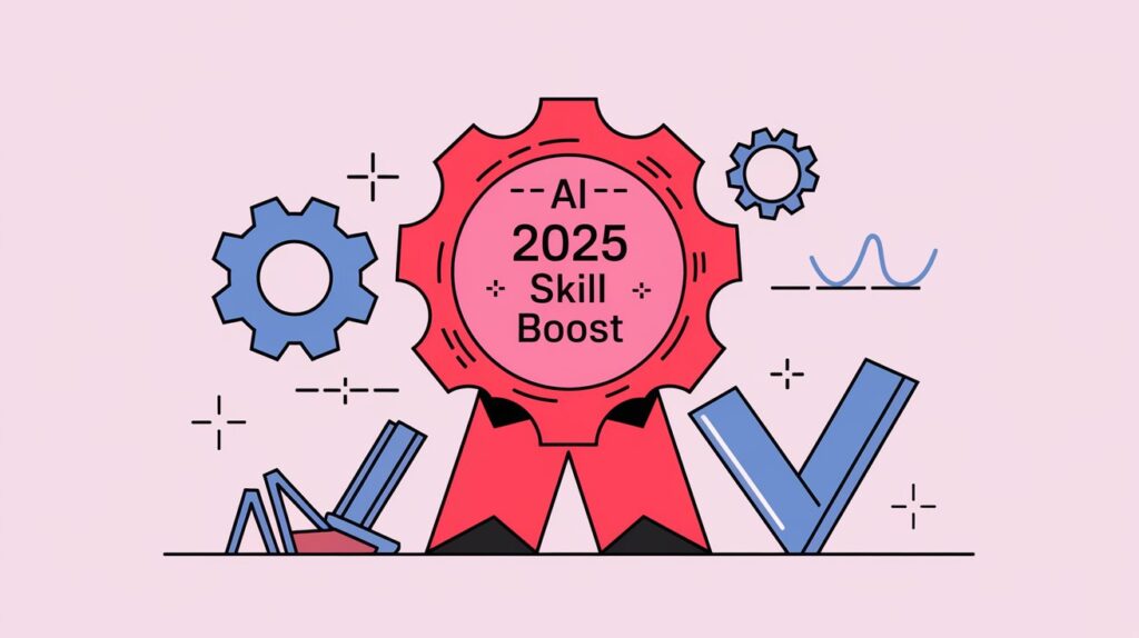 A bold image showcasing AI practice boosting tech learners in 2025.